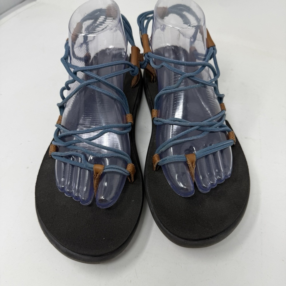 Teva Voya Infinity Women's Sandals Blue Brown Strappy Minimalist Size 9 - Picture 4 of 10